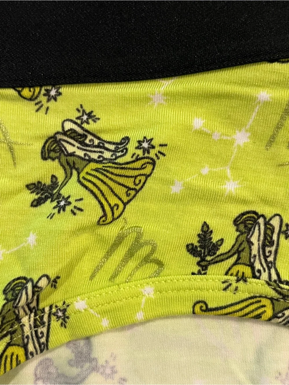 MeUndies astrological Briefs Trio set. Set of 3 Teal, Lime & Blue Star charts
